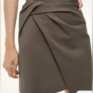 Aritzia Babaton Jethro Grey Faux Wrap Mini Skirt